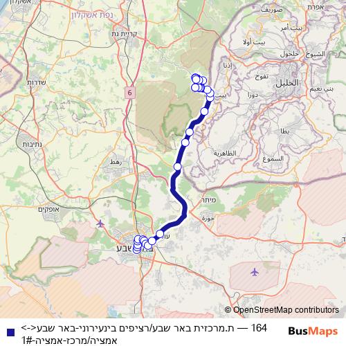 164 bus Line Map