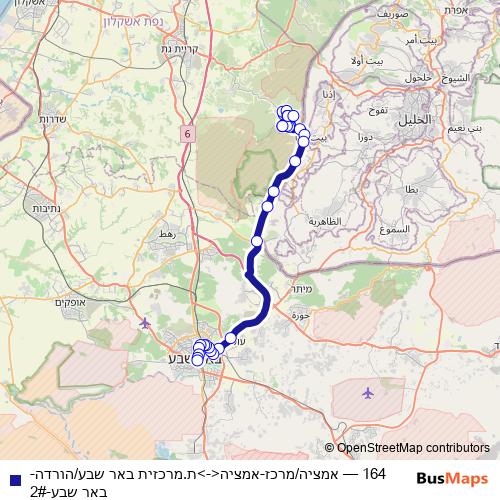 164 bus Line Map