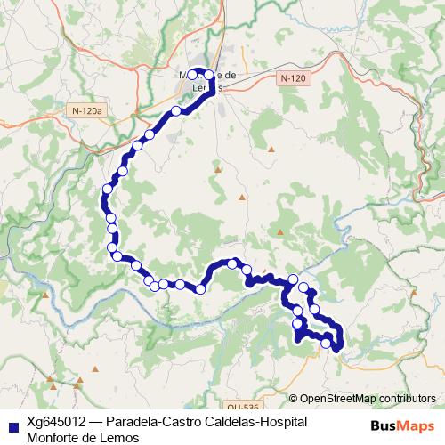 Xg645012 bus Line Map