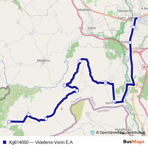 Xg614050 bus Line Map