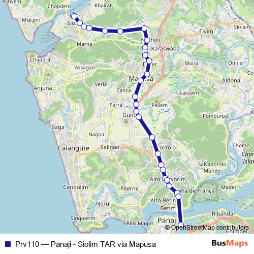 Prv110 bus Line Map