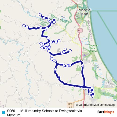 S969 bus Line Map