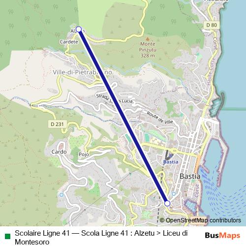 Scolaire Ligne 41 bus Line Map