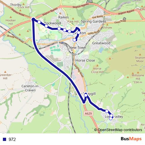 972 bus Line Map