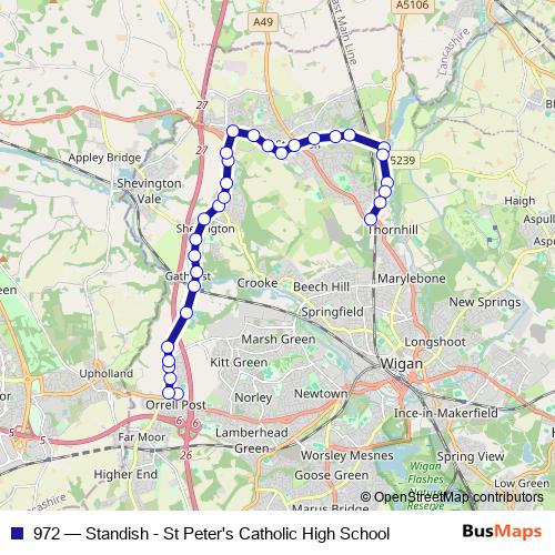972 bus Line Map