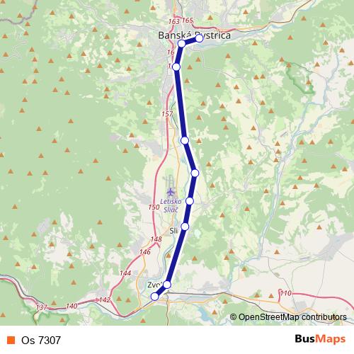 Os 7307 rail Line Map