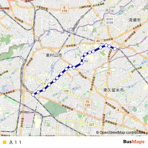 久１１ bus Line Map