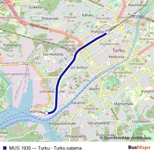 MUS 1935 rail Line Map