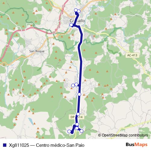 Xg811025 bus Line Map