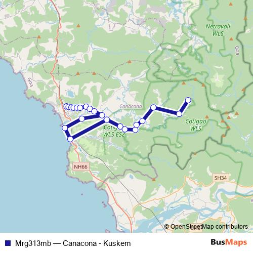 Mrg313mb bus Line Map
