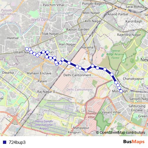 724bup3 bus Line Map