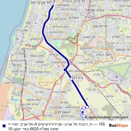 155 bus Line Map