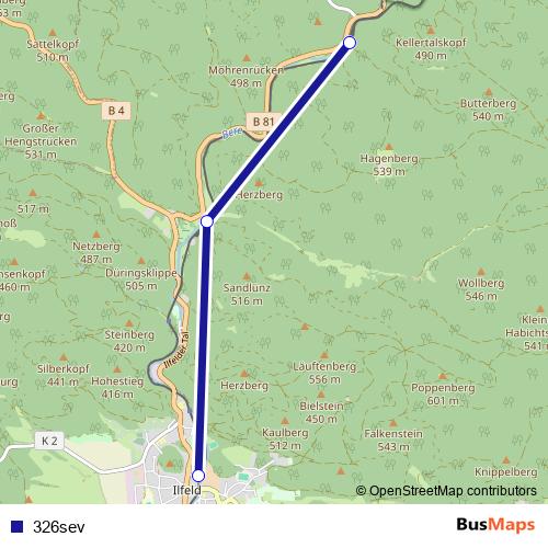 326sev bus Line Map