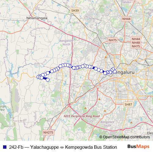 242-Fb bus Line Map