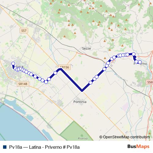 Pv18a bus Line Map