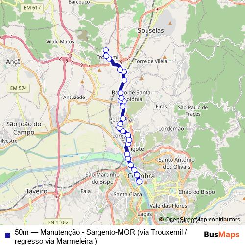 50m bus Line Map