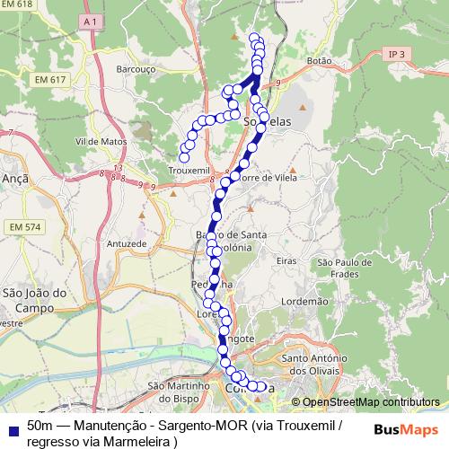50m bus Line Map
