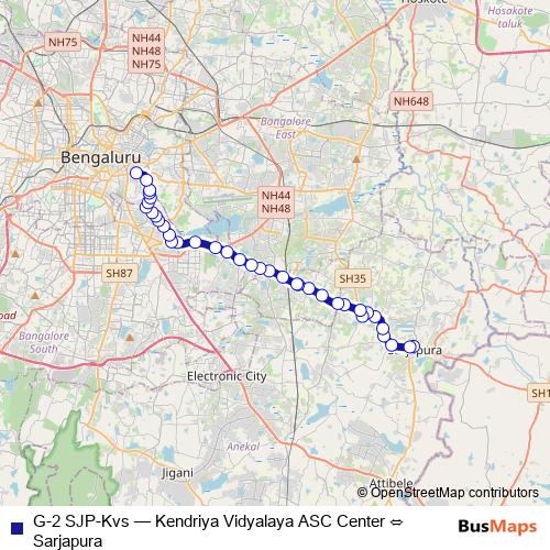 G-2 SJP-Kvs bus Line Map