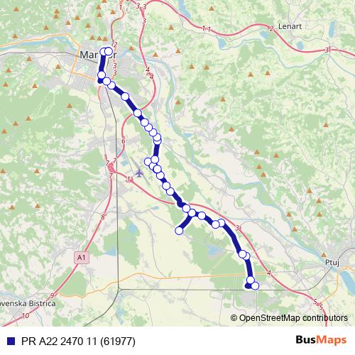 PR A22 2470 11 (61977) bus Line Map