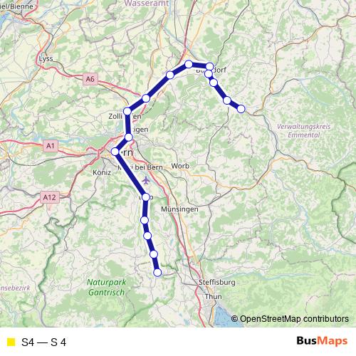 S4 rail Line Map