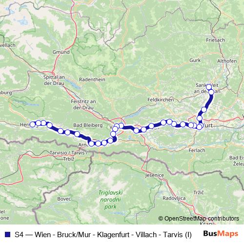 S4 rail Line Map