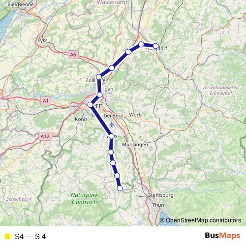 S4 rail Line Map