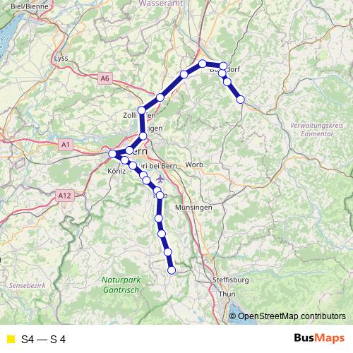 S4 rail Line Map