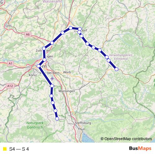 S4 rail Line Map