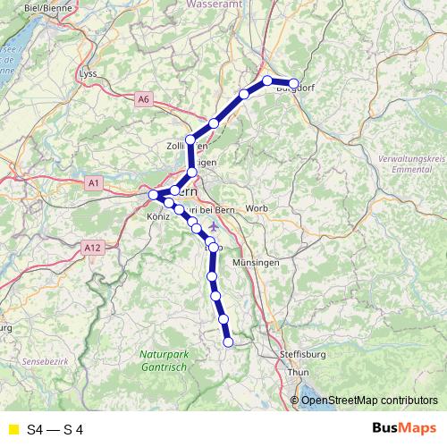 S4 rail Line Map