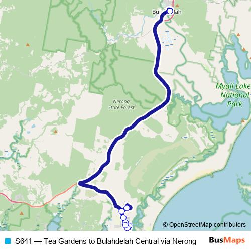 S641 bus Line Map