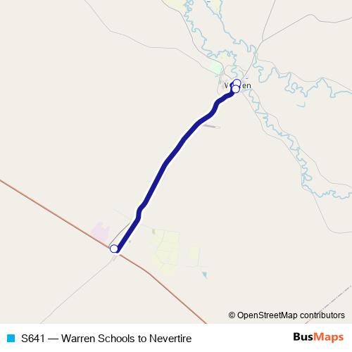 S641 bus Line Map