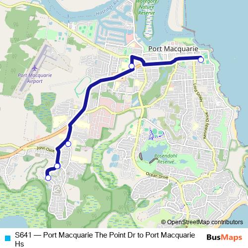 S641 bus Line Map