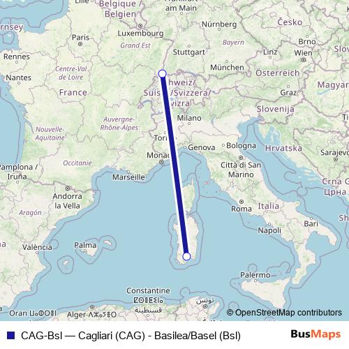 CAG-Bsl air Line Map