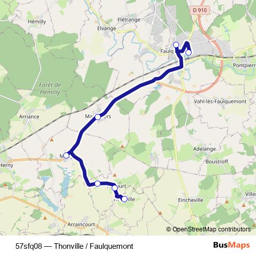 57sfq08 bus Line Map