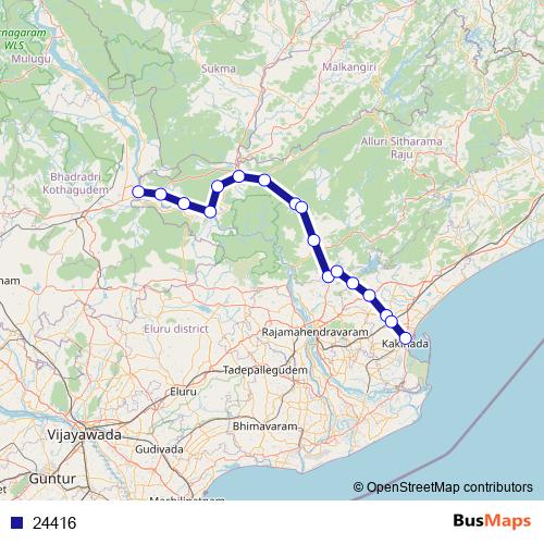 24416 bus Line Map