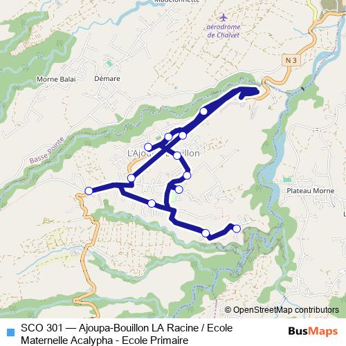 SCO 301 bus Line Map