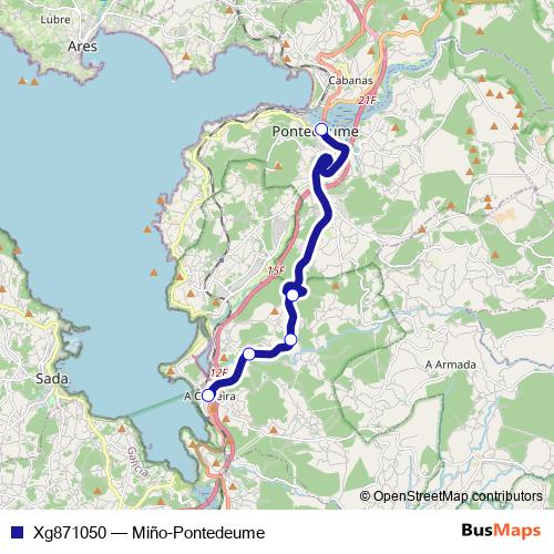 Xg871050 bus Line Map