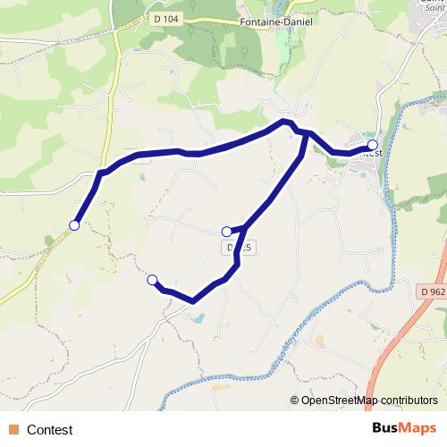 Contest bus Line Map