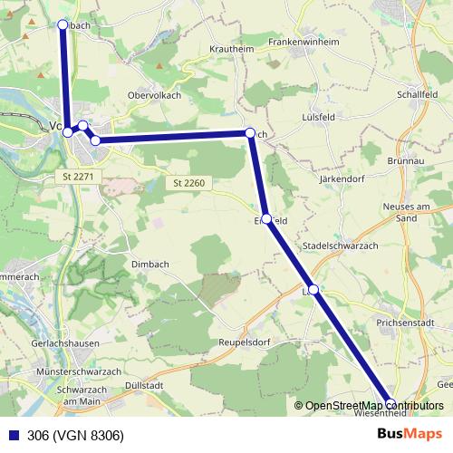 306 (VGN 8306) bus Line Map