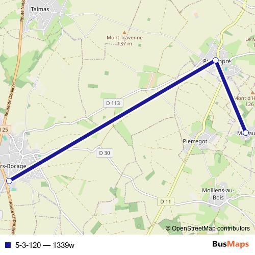 5-3-120 bus Line Map