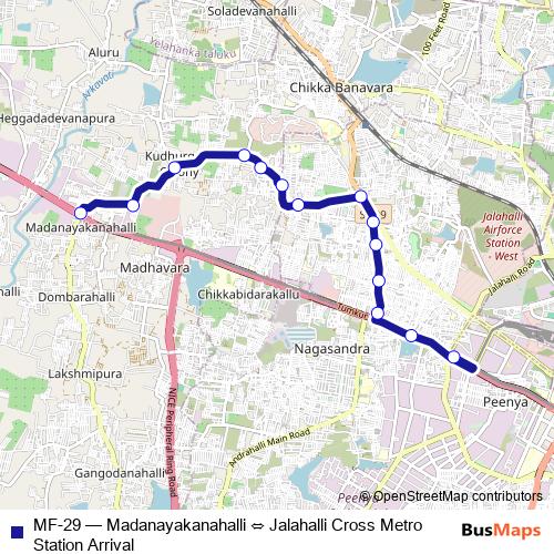 MF-29 bus Line Map