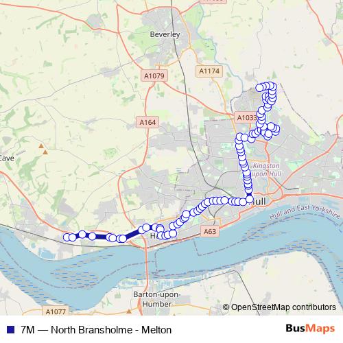 7M bus Line Map