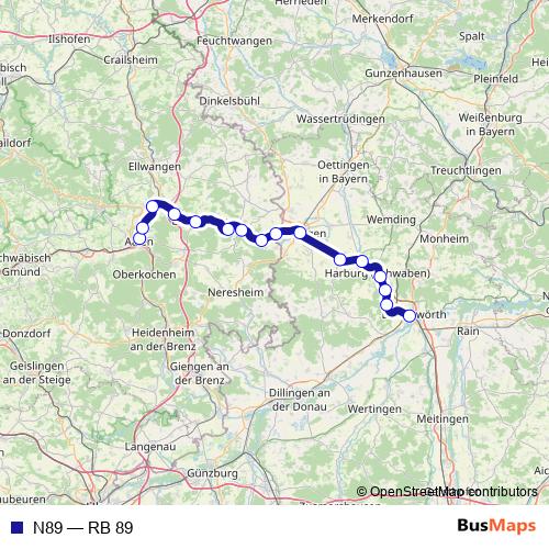 N89 rail Line Map