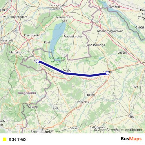 ICB 1993 bus Line Map