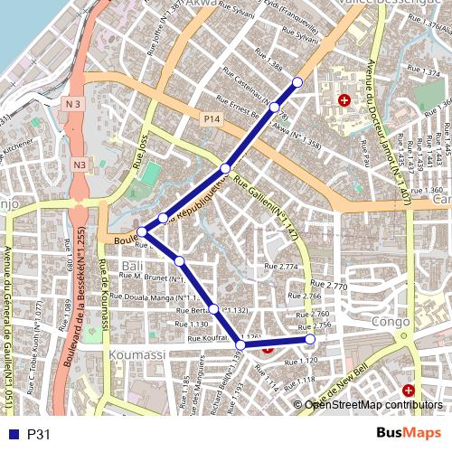 P31 bus Line Map