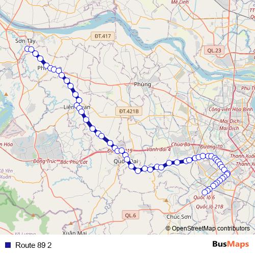 Route 89 2 bus Line Map