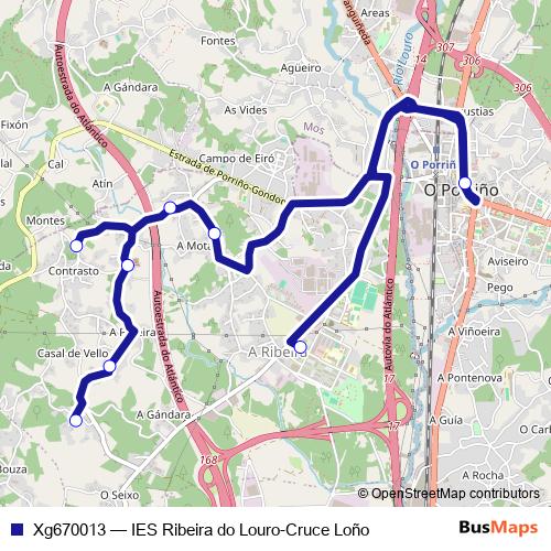Xg670013 bus Line Map