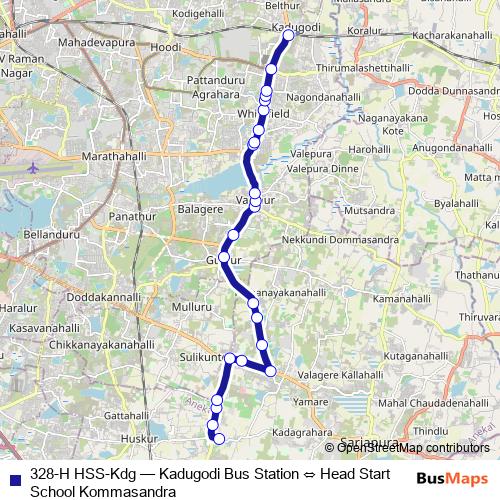 328-H HSS-Kdg bus Line Map