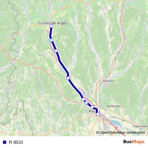 R 9533 rail Line Map