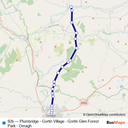 92b bus Line Map